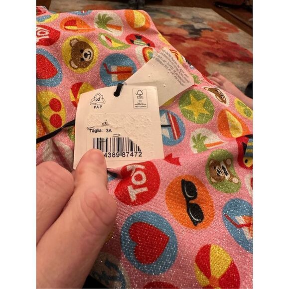 Moschino Pink Bear Pop Bathing Suit Size 3 - Picture 5 of 8